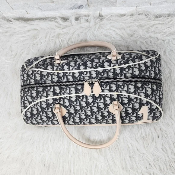 Auth Christian Dior Boston Bowling bag Diorissimo Girly Chic#1 Trotter Bag - Picture 5 of 13